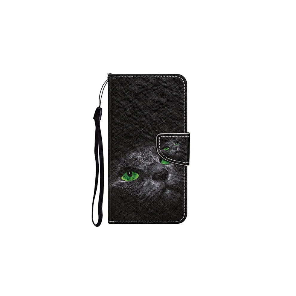 Case For Compatible With Iphone 13 Mini Cat Cartoon Wallet With Card Holder Flip Black 9433291457870