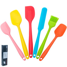 Conjunto de espátulas de silicone Dengmore Gift com 6 peças, conjunto de utensílios de cozinha de silicone multicolorido.