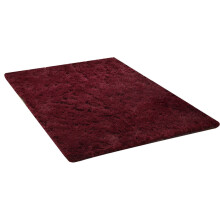 Alfombra antideslizante suave para sala de estar y dormitorio Jygee, lavable, para mesita de noche, para yoga, para el cabello, color rojo vino,
