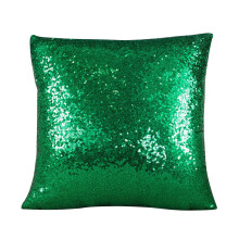 Lichidare de stoc XIUH! Față de pernă cu paiete, 40x40 cm, pentru canapea, decor pentru petrecere de nuntă, gradient de culoare uni, verde -