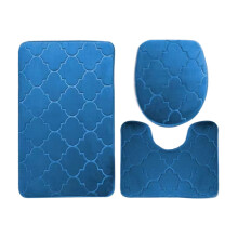 Copriwater YingTaiLi, tappetini da bagno assorbenti stampati, set di 3 tappetini per bagno e WC.