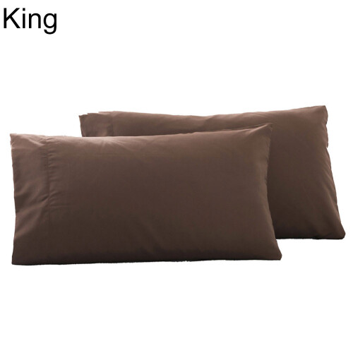 Yesbay2Pcs Μονόχρωμη θήκη μαξιλαριού King Queen για το σπίτι, υπνοδωμάτιο, κάλυμμα 1