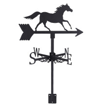 1 stuk galopperend paard windwijzer, metalen tuinornament, geschikt voor landelijke buitendecoratie