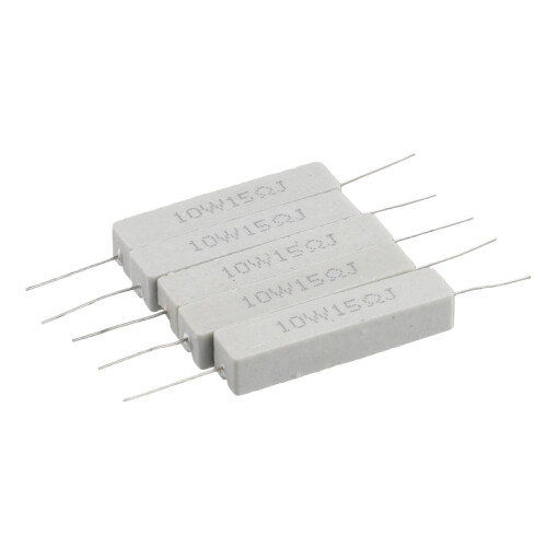 5 τεμάχια 10W Watt 15ohm 5% συρματόσχοινο κεραμικής αντίστασης τσιμέντου