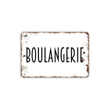 (Aluminium metaal) Boulangerie bord, metalen bord, landelijk, eigentijds, modern, metalen wandbord, formaat: 8x12 inch
