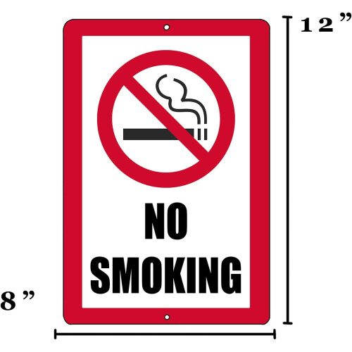 Μεταλλική πινακίδα απαγόρευσης καπνίσματος για επιχειρήσεις, κατάστημα 2