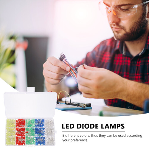 500 Pcs LED Diodes Electronics Accessories Light Emitting Polarity 2