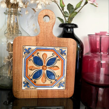 ENIYUU1pc Porta-copos de madeira estilo japonês com estampa floral em tijolo, tapete isolante térmico de madeira maciça de pinho retrô para uso