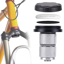 GHYJPAJK Diebstahlsicherung für Fahrradgabel und Unterrohr für AirTag-Hülle