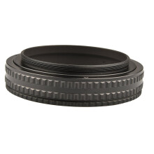 Adattatore per obiettivo macro da M65 a M65 con elicoide di messa a fuoco regolabile da 17 mm a 31 mm.