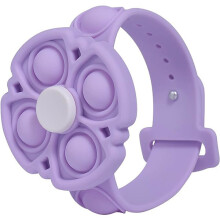 Hodinky Pop Spinner, hračky s náramkom Push Bubble, náramok Ravel na úľavu od stresu pre deti a dospelých, úľava od úzkosti (fialová)
