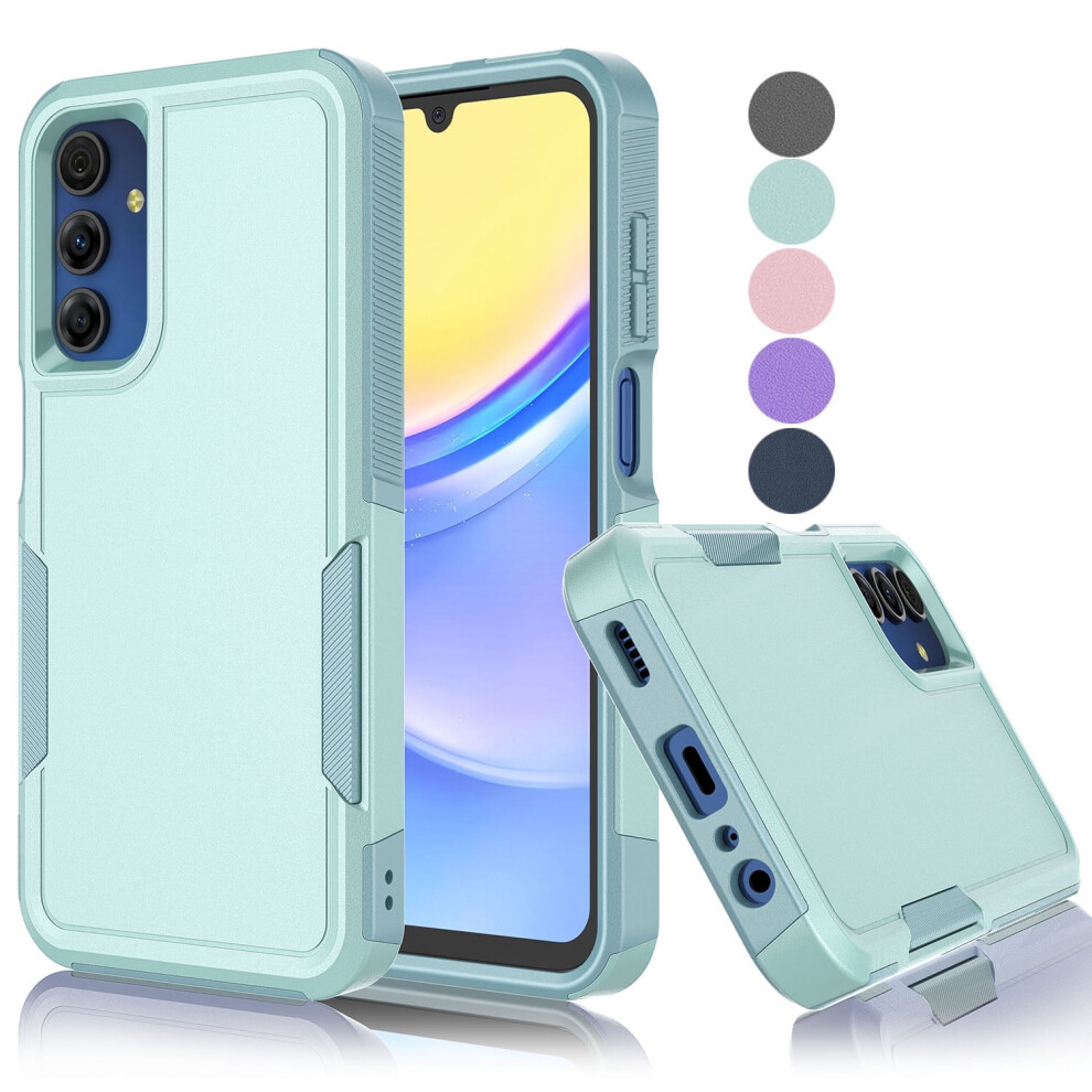 Compatible With Samsung Galaxy A15 5G Case, Shockproof Heavy Duty Armor 2-In-1 Rugged Bumper For 6.5" - Mint 9448196113189