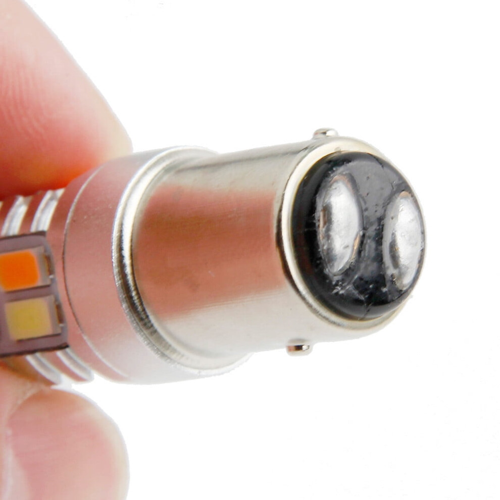 Car Accessories Zkccnuk 1Pcs 1157 Bay15d 5630 5730 20 Smd Led Bulb S25 Lights For Car Travel Outdoor Clearance Amber/White 9340258075452