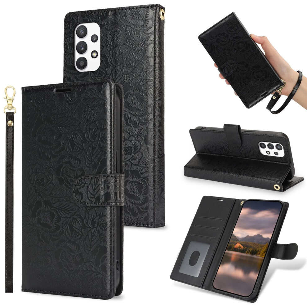 Wallet Case For Samsung Galaxy A72/A52/A32/A12 With Card Holder & Magnet, Compatible With A72 Leather Phone Cases 9340258075261