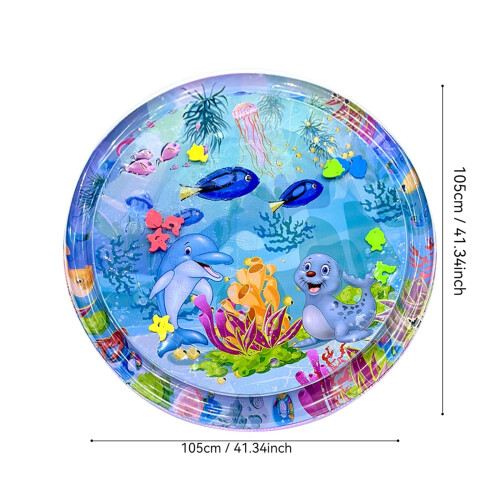 Luckky41''x41'' Αισθητηριακό Υδάτινο Χαλί, Φουσκωτό Κέντρο Δραστηριοτήτων για Μωρά 3-12 1