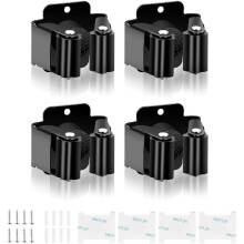 Lot de 4 supports muraux pour balais en acier inoxydable, compatibles avec les serpillères et les outils d'extérieur, crochet de rangement gain de
