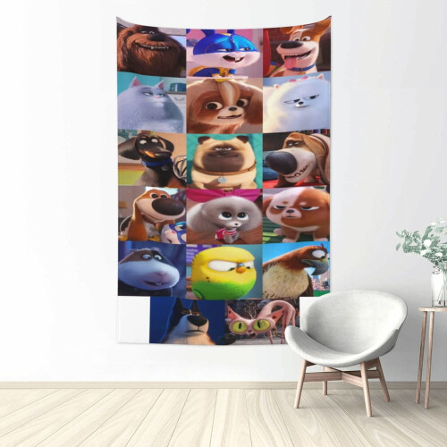 Ταπισερί τοίχου The Secret Life Of Pets, Αφίσες τέχνης, διακόσμηση ταπισερί για
