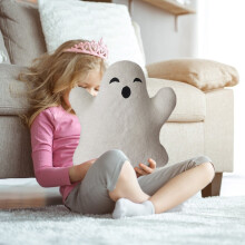 Coussin fantôme Herrnalise Halloween, 2024. Nouveau coussin décoratif en peluche en forme de fantôme, doux et moelleux, idéal pour les fêtes,