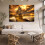 Pôster em tela com pintura da Tower Bridge com reflexo de luz, compatível com molduras de 40x60cm (16x24 polegadas), ideal para decoração de 7