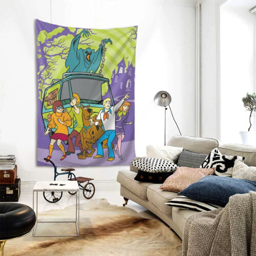 Αφίσα ταπισερί Scooby Doo Anima, υπνοδωμάτιο, διακοσμημένο με τοίχο, για έφηβους, 1