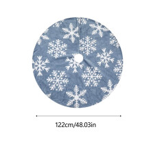 Jupe de sapin de Noël Jacenvly Grinch 122 cm, velours bleu à motif neige et chaussettes, décoration de fête et d'intérieur, compatible avec une