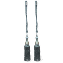 Lot de 2 embrasses à pompons pour rideaux, style rétro, pour la décoration intérieure.