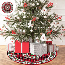 Fnyoxu Nouvelle jupe de sapin de Noël, tablier de base pour loisirs créatifs, fournitures de Noël, décorations