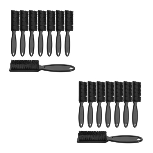 16Pcs Barber Fade Brushes Soft Nylon Bristles Black Plastic Handle 2