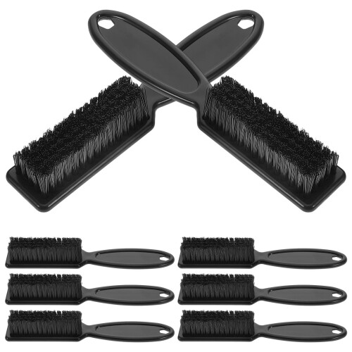 16Pcs Barber Fade Brushes Soft Nylon Bristles Black Plastic Handle 1