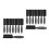 16Pcs Barber Fade Brushes Soft Nylon Bristles Black Plastic Handle 8
