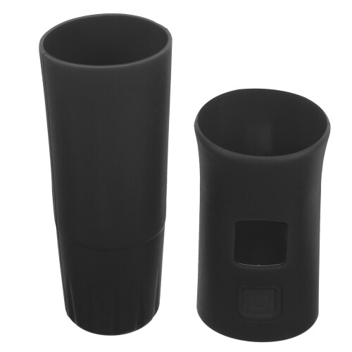 3Sets Black Silicone Microphone Cover Handle Sleeve for Wireless Mic