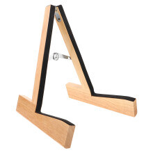 2Pcs Portable Wooden Guitar Floor Stand Khaki Foldable for Home Studio