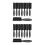 16Pcs Barber Fade Brushes Soft Nylon Bristles Black Plastic Handle 6