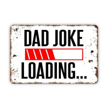 Laadbord met papagrappen, grappig metalen wanddecoratie voor vaders, formaat: 8x12 inch