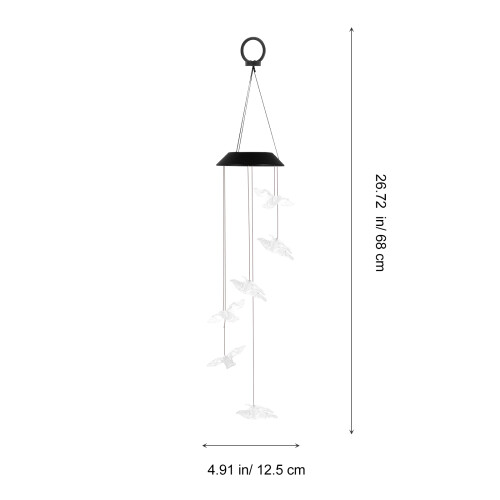Λάμπα Eagle Wind Chime, Κουδούνια Πουλιών, Φωτιστικό Αυλής, Διακόσμηση Ηλιακών Φώτων, 1