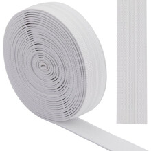 5 Yards 20mm White Non-Slip Elastic Ribbon with Silicone Gripper, Stretch Tape for DIY, Sewing, Sports Shorts Waistband