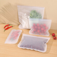 SUSUchens Lot de 2 sacs de congélation transparents réutilisables en EVA, de qualité alimentaire et auto-scellants, pour fruits et légumes,
