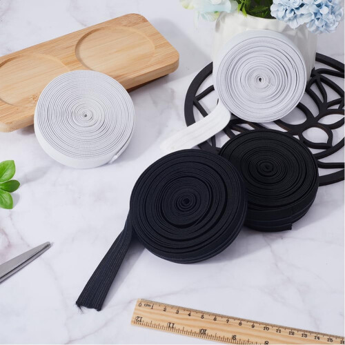 5Yards20mm λευκή αντιολισθητική ελαστική κορδέλα με σιλικόνη, ελαστική ταινία για DIY, 2