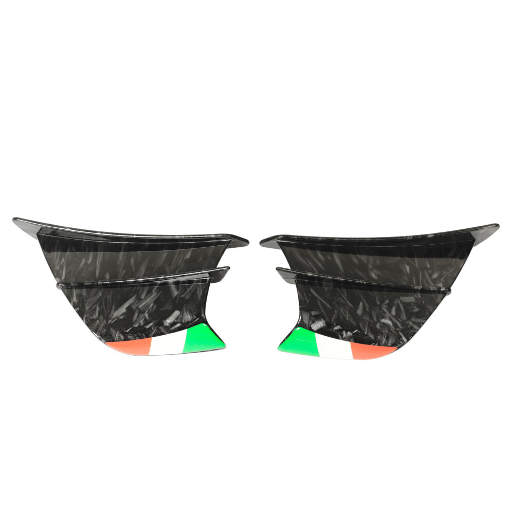 Aerodynamic Motorcycle Winglet, Stylish Side Spoiler For Increased Stability, Glossy Fairing Offers Superior Protection, Easy Fitment For Black 9176269116682