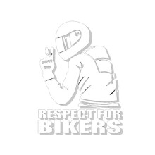 Vinylsticker voor auto's en motoren, Respect voor motorrijders, reflecterende sticker met hoge zichtbaarheid, stijlvol ontwerp, waterdicht,