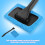 Microfiber Car Windshield Cleaner Tool with180 Rotatable Design, Portable Long Handle Window Cleaning Solution Featuring Ergonomic Designed 4