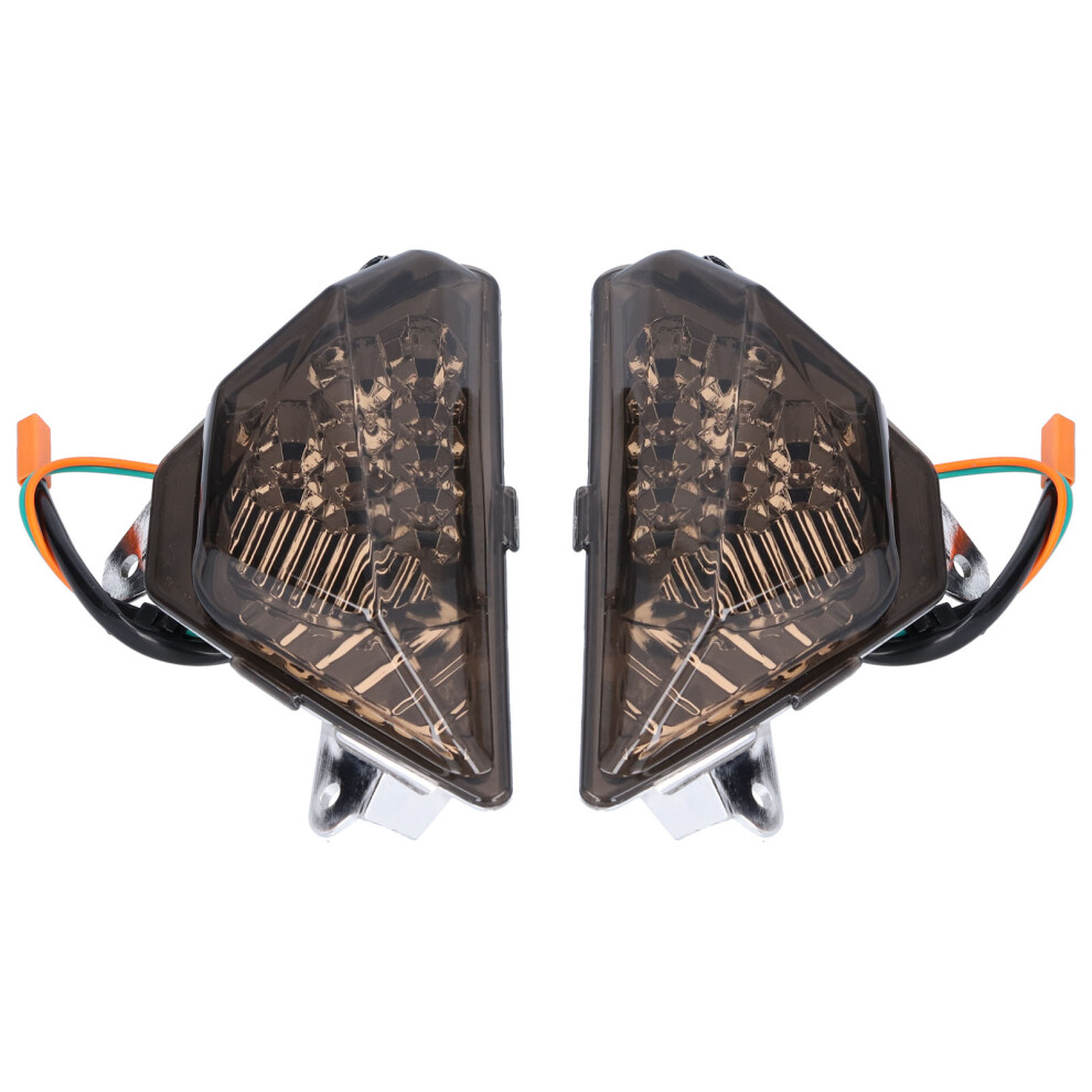 Turn Signals For Kawasaki Ninja Series, Led Turn Signal S With S And Smoke Lens, Motorcycle Front Led Turn Signal Compatible Light/Amber 9176269120085