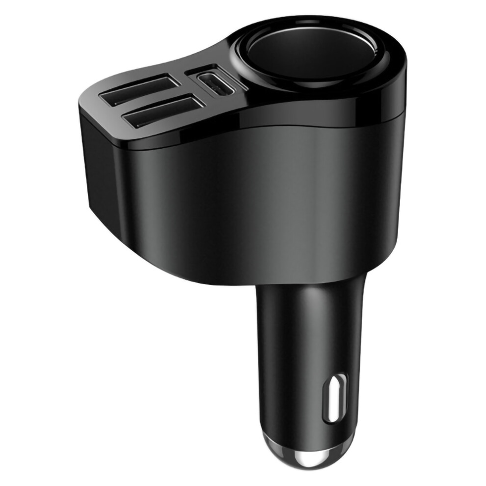 Fast Car Charger Splitter For Multiple Devices, Led Voltmeter Monitor Ensures Safe 12V Car Operation, Mini Usb Adapter Socket For Iphone 14 13 12 11 9138057168679