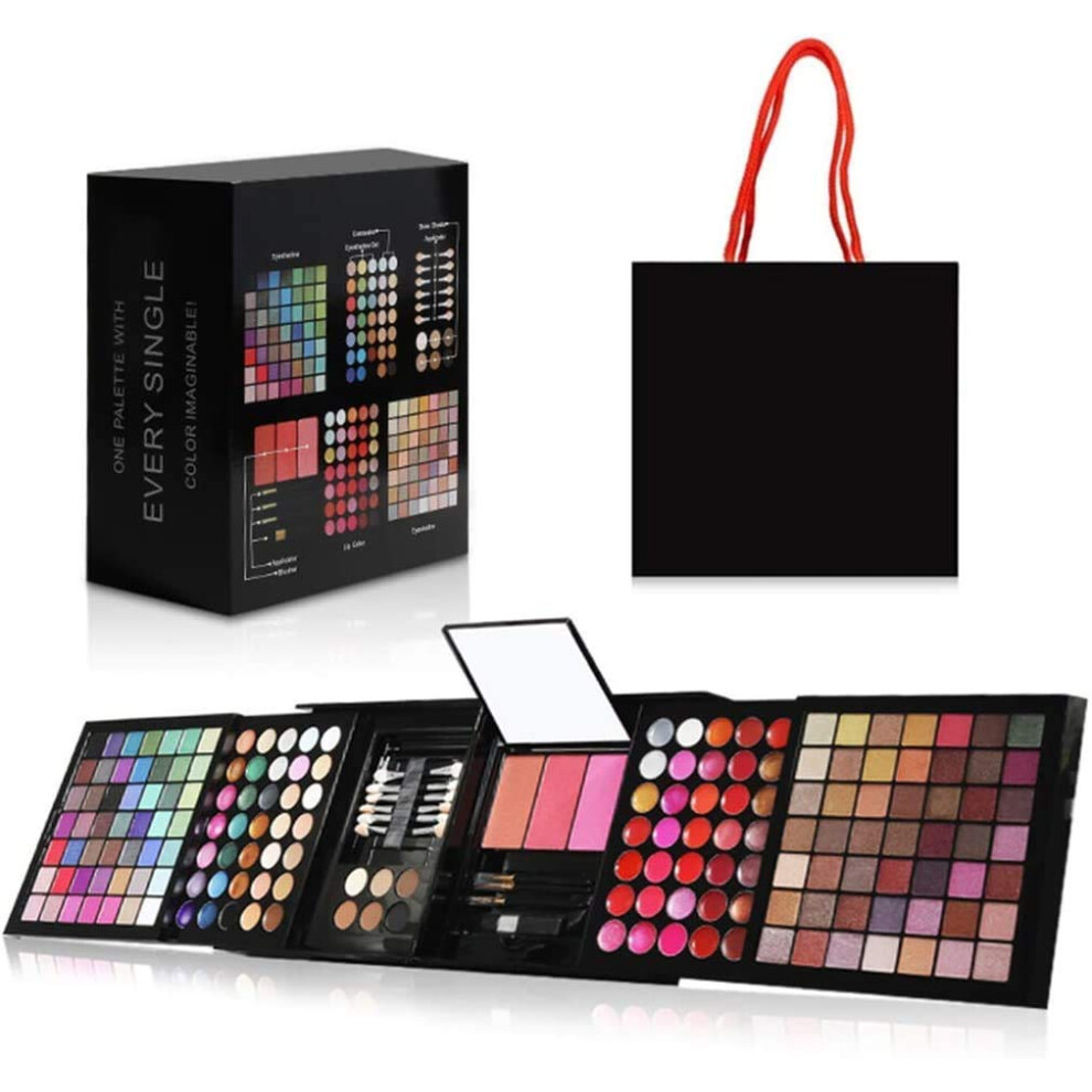 Professional Makeup Kit 177 Colors Eyeshadow Palette with Blush Lip Gloss Mirror and Applicators