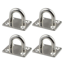 Heavy Duty Pad Eye, Stainless Steel Sail Shade Hardware for Wall Ceiling Mounted Applications, Corrosion Resistant Hooks for Hammocks, Swings and
