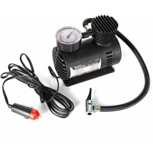 Bomba de ar portátil para situações de emergência. O sensor de pressão digital garante o funcionamento preciso do inflador de pneus elétrico