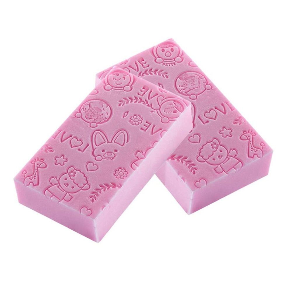 Bath Sponge for Sensitive Skin with Soft Exfoliation and Rich Lather, Gentle Body Cleansing