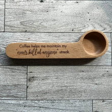 XCXyan Kaffeelöffel & Beutelclip | Messlöffel aus Holz mit Aufhängevorrichtung, passend für Kaffeebeutel