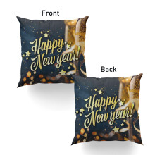 Federa per cuscino decorativo "Buon Anno Nuovo" 20*20 pollici, decorazioni per esterni, federa decorativa per cuscino da soggiorno, divano,