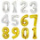 Palloncino numero 90 cm oro e argento metallizzato oro oro-1 1